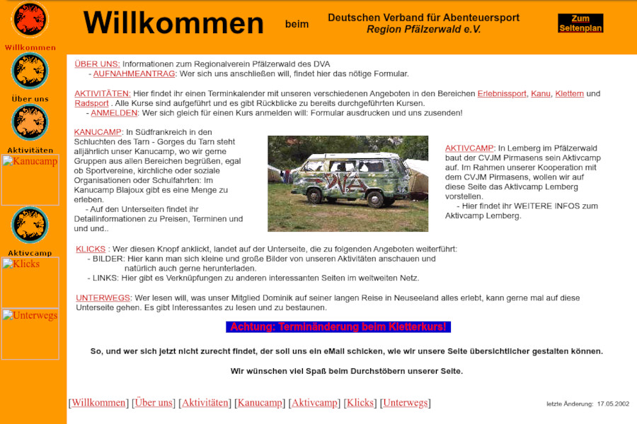 Zum Vergrößern anklicken! Homepage 2002
