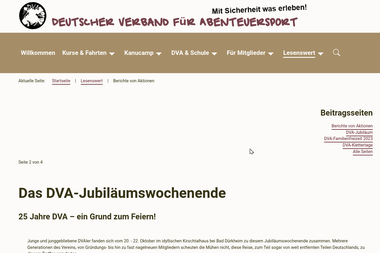 Zum Vergrößern anklicken! DVA-Homepage 2024