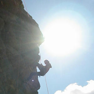 Abseilen am großen Abseilfels