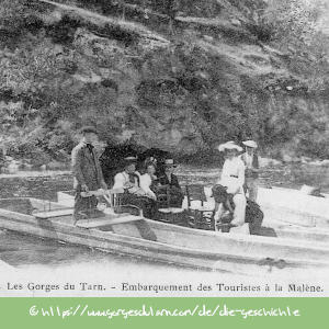 Altes Foto "Les bateliers de la Malène"