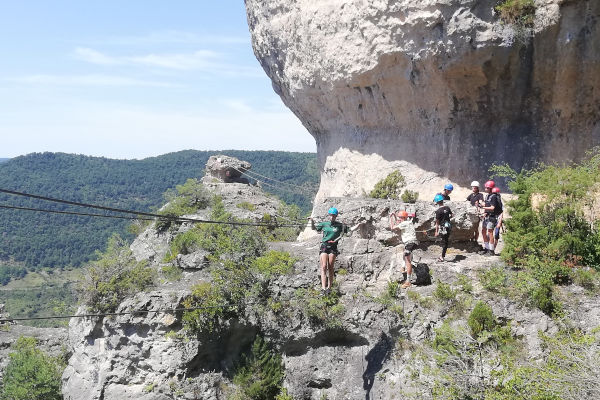Mit den Familien auf dem Klettersteig