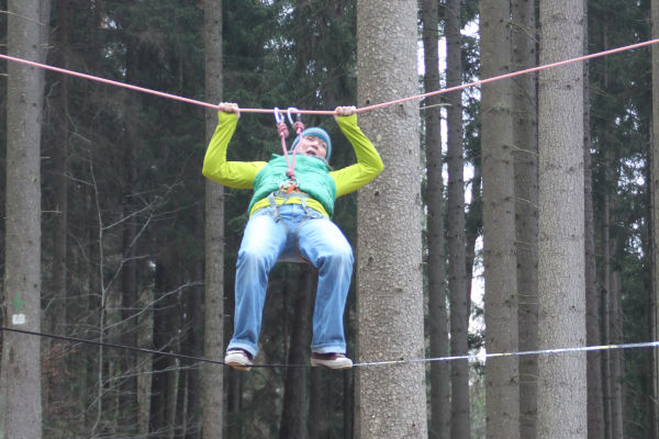 Mit den Familien auf dem Klettersteig